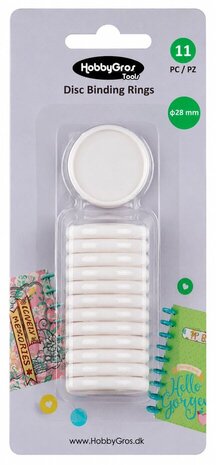 HobbyGros Disc Binding Rings White 28mm (HGT052) HobbyGros Disc Binding Rings White 28mm (HGT052)