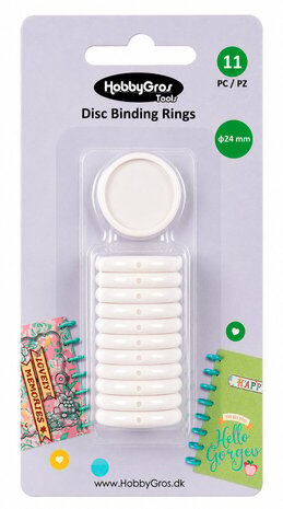 HobbyGros Disc Binding Rings White 24mm (HGT054)