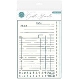 Craft Consortium PRE-ORDER Old Ledger 6x8 Inch Stencil (CCESTNL001)