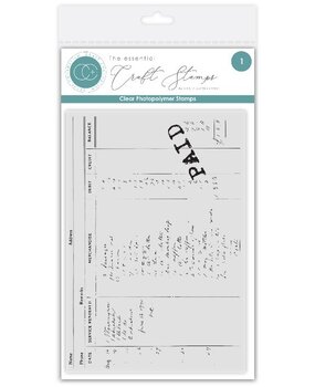 Craft Consortium PRE-ORDER Old Ledger A6 Clear Stamp Old Receipt (CCESTMP021) Craft Consortium PRE-ORDER Old Ledger A6 Clear Stamp Old Receipt (CCESTMP021)