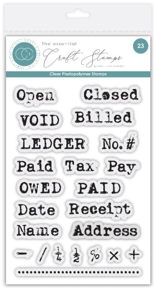Craft Consortium PRE-ORDER Old Ledger A6 Clear Stamp Accountant (CCESTMP022) Craft Consortium PRE-ORDER Old Ledger A6 Clear Stamp Accountant (CCESTMP022)