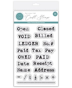 Craft Consortium PRE-ORDER Old Ledger A6 Clear Stamp Accountant (CCESTMP022) Craft Consortium PRE-ORDER Old Ledger A6 Clear Stamp Accountant (CCESTMP022)