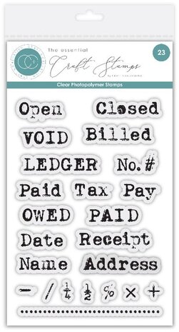 Craft Consortium PRE-ORDER Old Ledger A6 Clear Stamp Accountant (CCESTMP022) Craft Consortium PRE-ORDER Old Ledger A6 Clear Stamp Accountant (CCESTMP022)