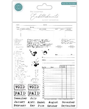 Craft Consortium PRE-ORDER Old Ledger Premium Rub-on Transfers Set (CERUBT003) Craft Consortium PRE-ORDER Old Ledger Premium Rub-on Transfers Set (CERUBT003)