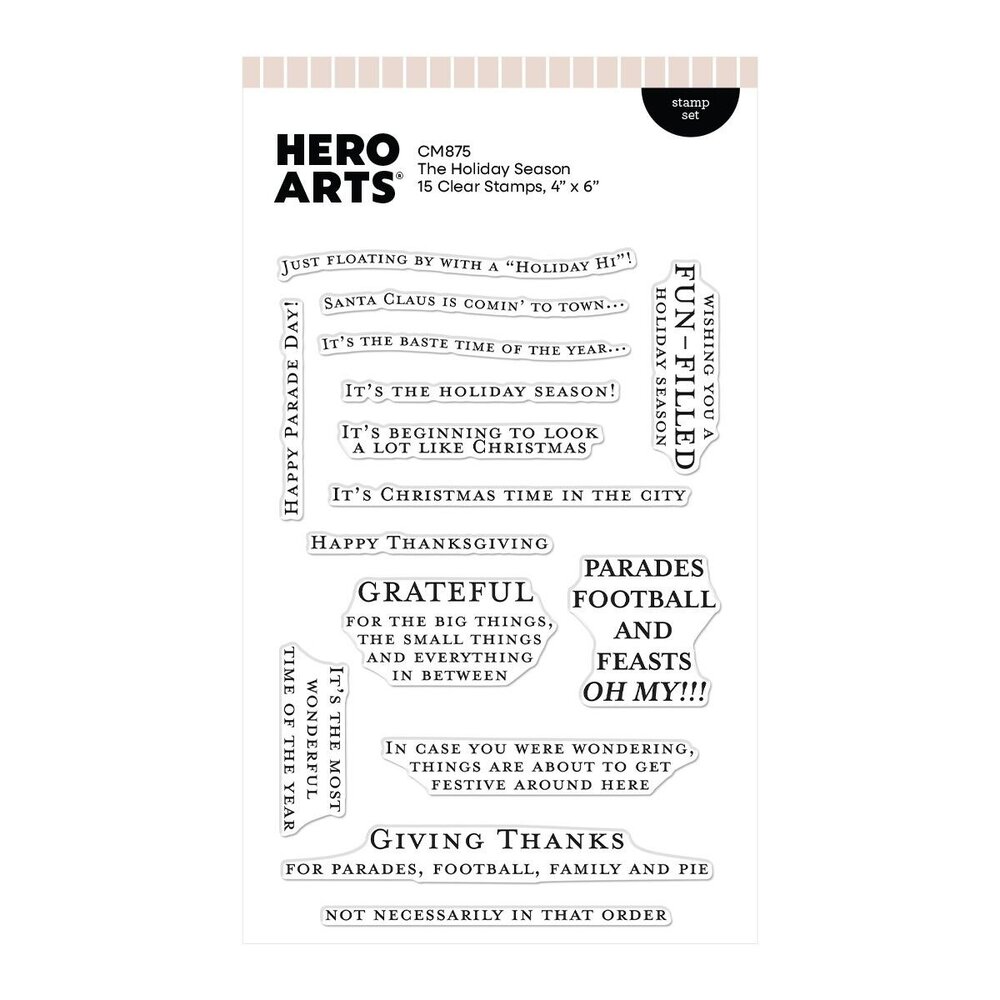 Hero Arts PRE-ORDER Parade Day Stamp Set The Holiday Season (CM875)