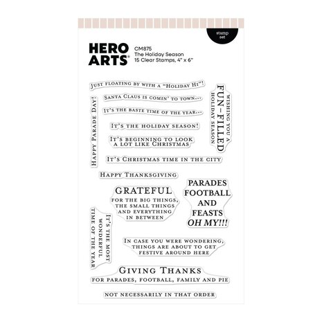 Hero Arts PRE-ORDER Parade Day Stamp Set The Holiday Season (CM875)