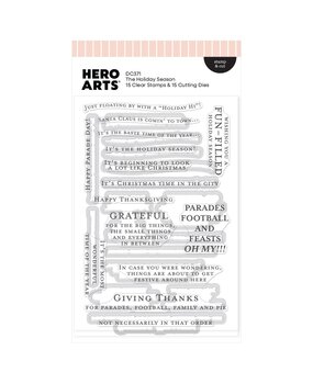 Hero Arts PRE-ORDER Parade Day Stamps & Dies The Holiday Season (DC371)