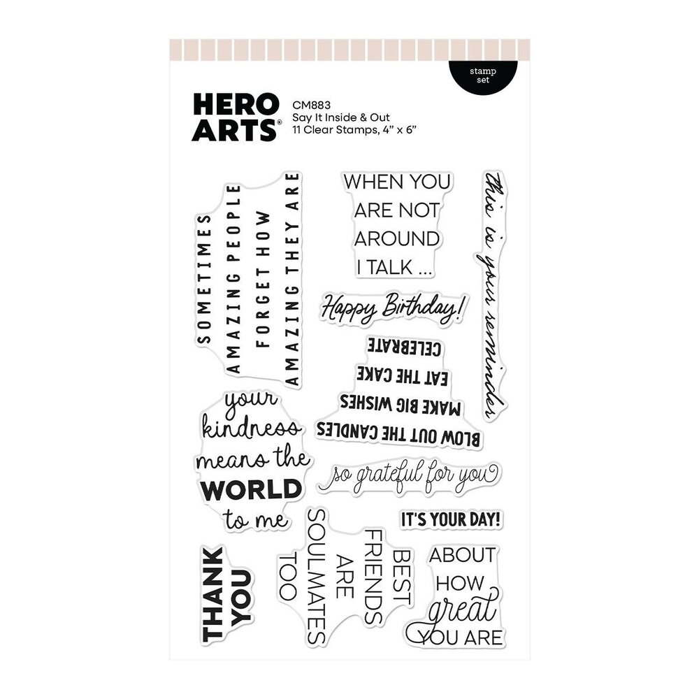 Hero Arts PRE-ORDER Say It With Style Stamp Set Say It Inside & Out (CM883) Hero Arts PRE-ORDER Say It With Style Stamp Set Say It Inside & Out (CM883)