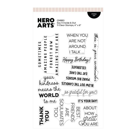 Hero Arts PRE-ORDER Say It With Style Stamp Set Say It Inside & Out (CM883) Hero Arts PRE-ORDER Say It With Style Stamp Set Say It Inside & Out (CM883)