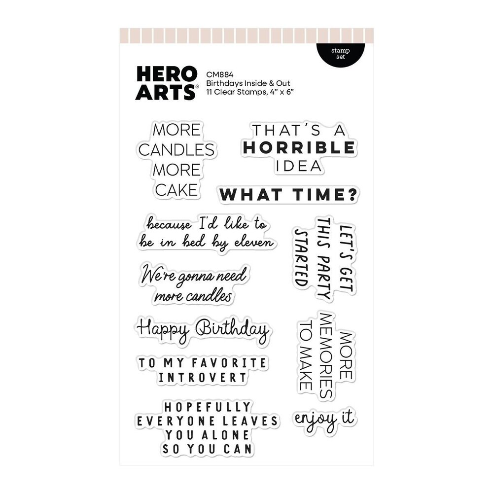 Hero Arts PRE-ORDER Say It With Style Stamp Set Birthdays Inside & Out (CM884) Hero Arts PRE-ORDER Say It With Style Stamp Set Birthdays Inside & Out (CM884)