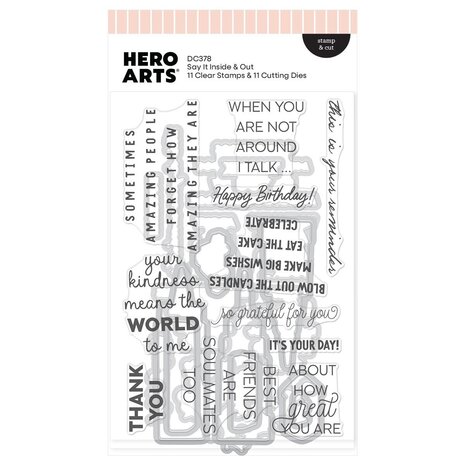 Hero Arts PRE-ORDER Say It With Style Stamps & Dies Say It Inside & Out (DC378) Hero Arts PRE-ORDER Say It With Style Stamps & Dies Say It Inside & Out (DC378)