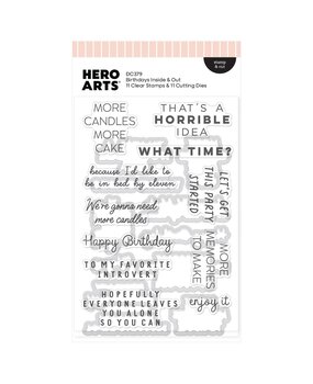 Hero Arts PRE-ORDER Say It With Style Stamps & Dies Birthdays Inside & Out (DC379) Hero Arts PRE-ORDER Say It With Style Stamps & Dies Birthdays Inside & Out (DC379)