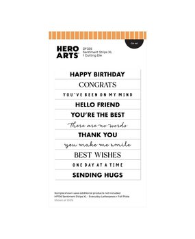 Hero Arts PRE-ORDER Say It With Style Die Sentiment Strips XL (DF335) Hero Arts PRE-ORDER Say It With Style Die Sentiment Strips XL (DF335)