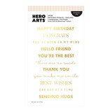Hero Arts PRE-ORDER Say It With Style Letterpress + Foil Sentiment Strips XL Everyday (HP136)