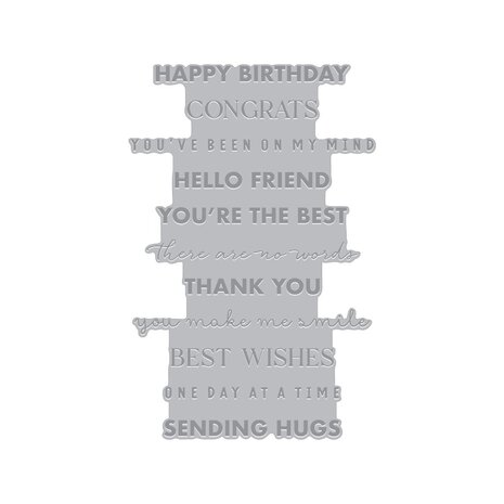 Hero Arts PRE-ORDER Say It With Style Letterpress + Foil Sentiment Strips XL Everyday (HP136) Hero Arts PRE-ORDER Say It With Style Letterpress + Foil Sentiment Strips XL Everyday (HP136)