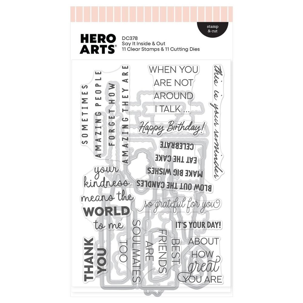 Hero Arts PRE-ORDER Say It With Style Stamp & Die Bundle (WB1219) Hero Arts PRE-ORDER Say It With Style Stamp & Die Bundle (WB1219)