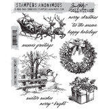 Stampers Anonymous Cling Stamps Christmas Spirit (CMS501)