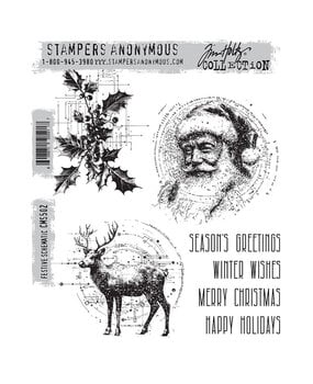 Stampers Anonymous PRE-ORDER Cling Stamps Festive Schematic (CMS502) Stampers Anonymous PRE-ORDER Cling Stamps Festive Schematic (CMS502)