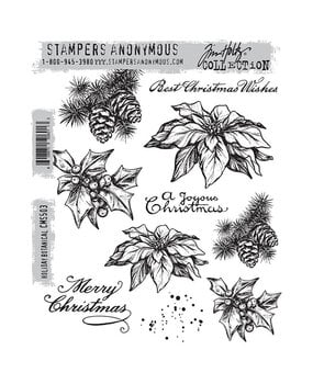 Stampers Anonymous PRE-ORDER Cling Stamps Holiday Botanical (CMS503) Stampers Anonymous PRE-ORDER Cling Stamps Holiday Botanical (CMS503)