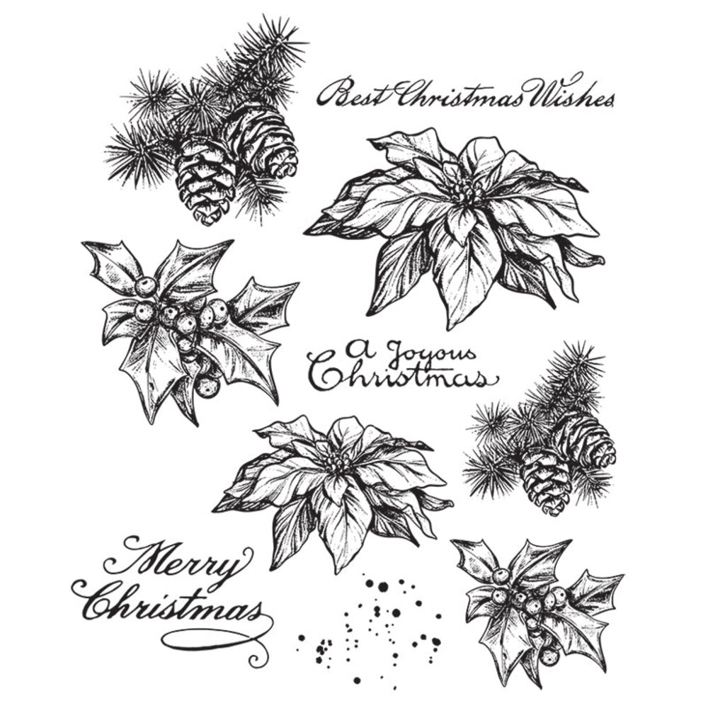 Stampers Anonymous PRE-ORDER Cling Stamps Holiday Botanical (CMS503) Stampers Anonymous PRE-ORDER Cling Stamps Holiday Botanical (CMS503)
