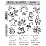 Stampers Anonymous PRE-ORDER Cling Stamps Christmas Doodles (CMS505)