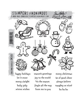 Stampers Anonymous PRE-ORDER Cling Stamps Christmas Doodles (CMS505) Stampers Anonymous PRE-ORDER Cling Stamps Christmas Doodles (CMS505)