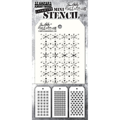Stampers Anonymous PRE-ORDER Tim Holtz Mini Layering Stencil Set 63 (THMST063) Stampers Anonymous PRE-ORDER Tim Holtz Mini Layering Stencil Set 63 (THMST063)