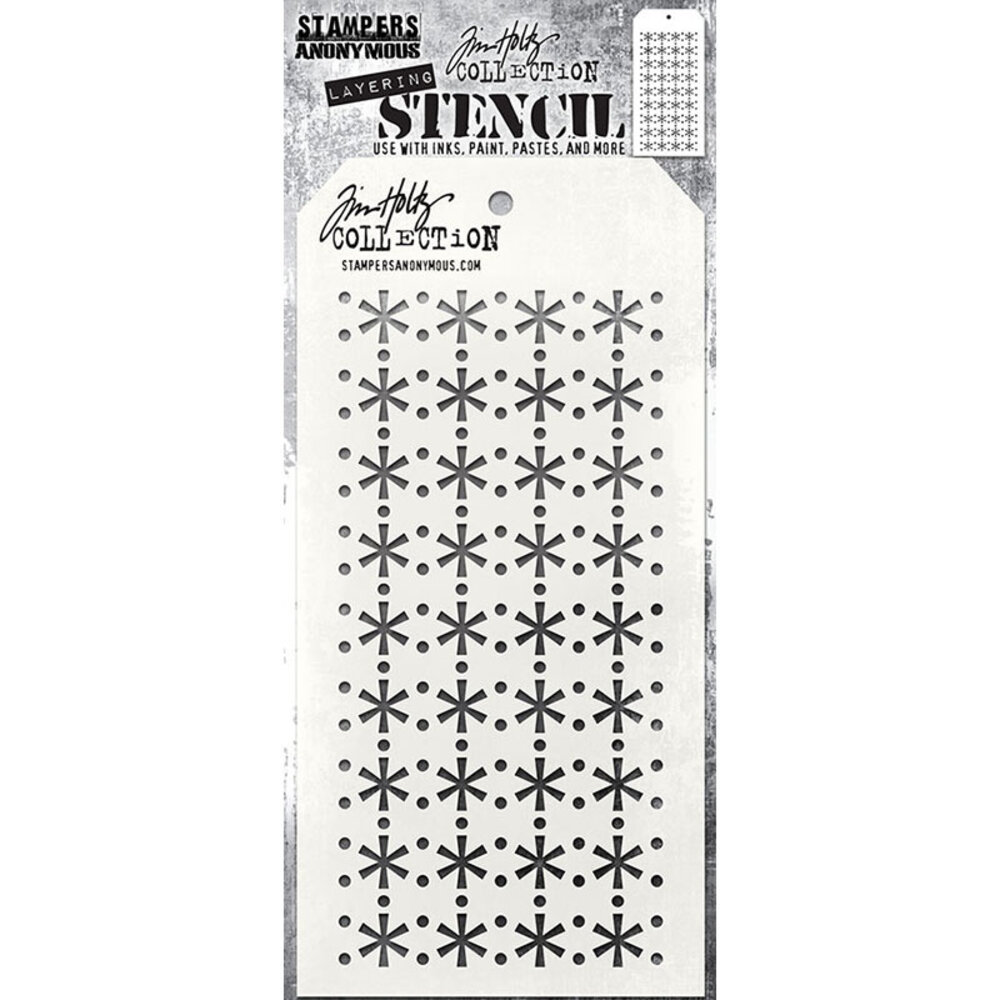 Stampers Anonymous PRE-ORDER Tim Holtz Retro Snowflake Layering Stencil (THS190) Stampers Anonymous PRE-ORDER Tim Holtz Retro Snowflake Layering Stencil (THS190)