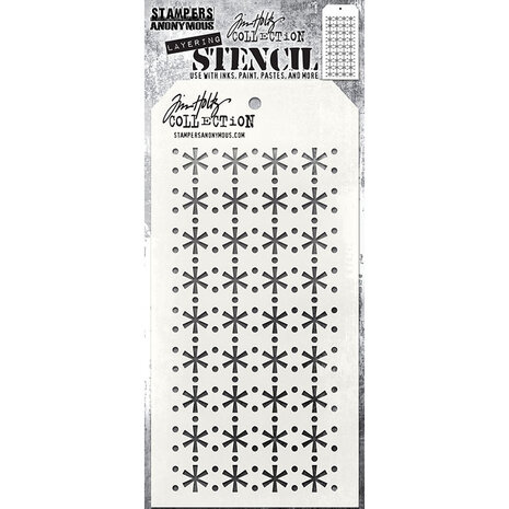 Stampers Anonymous PRE-ORDER Tim Holtz Retro Snowflake Layering Stencil (THS190) Stampers Anonymous PRE-ORDER Tim Holtz Retro Snowflake Layering Stencil (THS190)