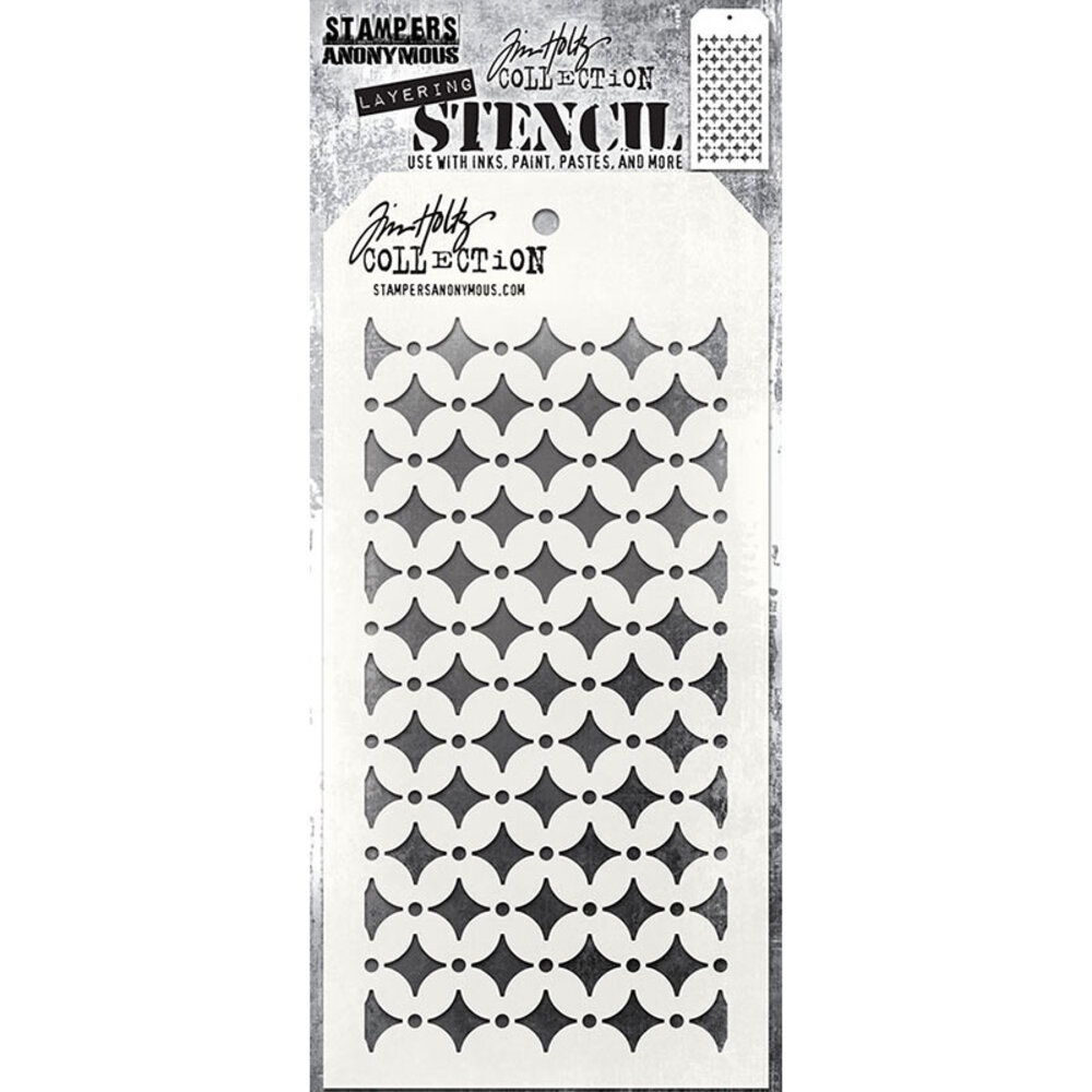 Stampers Anonymous PRE-ORDER Tim Holtz Retro Diamond Layering Stencil (THS192) Stampers Anonymous PRE-ORDER Tim Holtz Retro Diamond Layering Stencil (THS192)