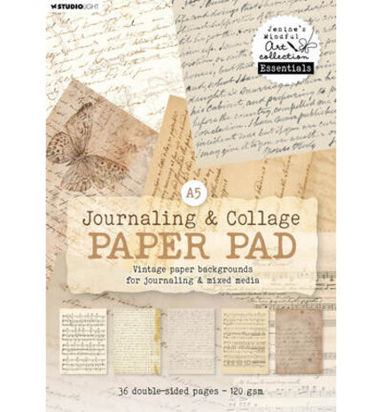 Studio Light Jenine's Mindful Art Vintage Backgrounds A5 Paper Pad (JMA-ES-DPP513) Studio Light Jenine's Mindful Art Vintage Backgrounds A5 Paper Pad (JMA-ES-DPP513)
