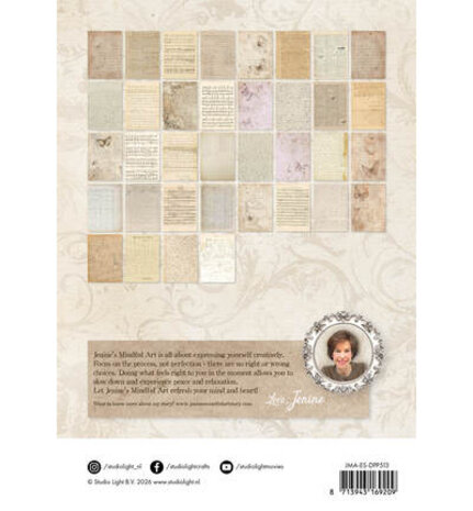 Studio Light Jenine's Mindful Art Vintage Backgrounds A5 Paper Pad (JMA-ES-DPP513) Studio Light Jenine's Mindful Art Vintage Backgrounds A5 Paper Pad (JMA-ES-DPP513)