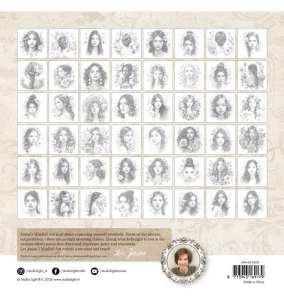 Studio Light Jenine's Mindful Art 8x8 Inch Coloring Book Timeless Beauty (JMA-ES-CB18) Studio Light Jenine's Mindful Art 8x8 Inch Coloring Book Timeless Beauty (JMA-ES-CB18)