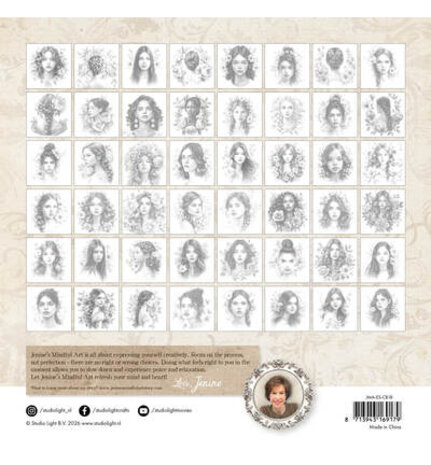 Studio Light Jenine's Mindful Art 8x8 Inch Coloring Book Timeless Beauty (JMA-ES-CB18) Studio Light Jenine's Mindful Art 8x8 Inch Coloring Book Timeless Beauty (JMA-ES-CB18)