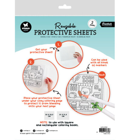 Studio Light Cozy Coloring Reusable Protective Sheet (SL-TO-CCPS01) Studio Light Cozy Coloring Reusable Protective Sheet (SL-TO-CCPS01)