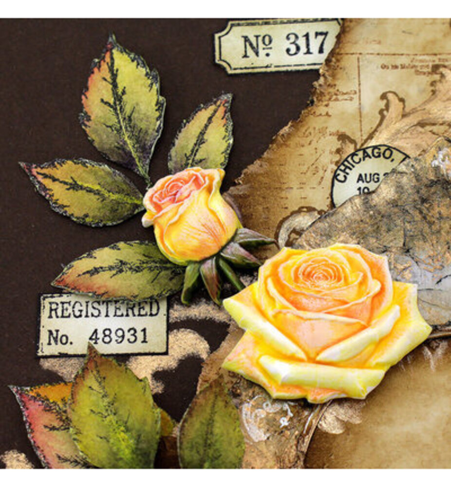 Cosmic Shimmer Silicone Mould Sculpted Roses (CF0171-CS)
