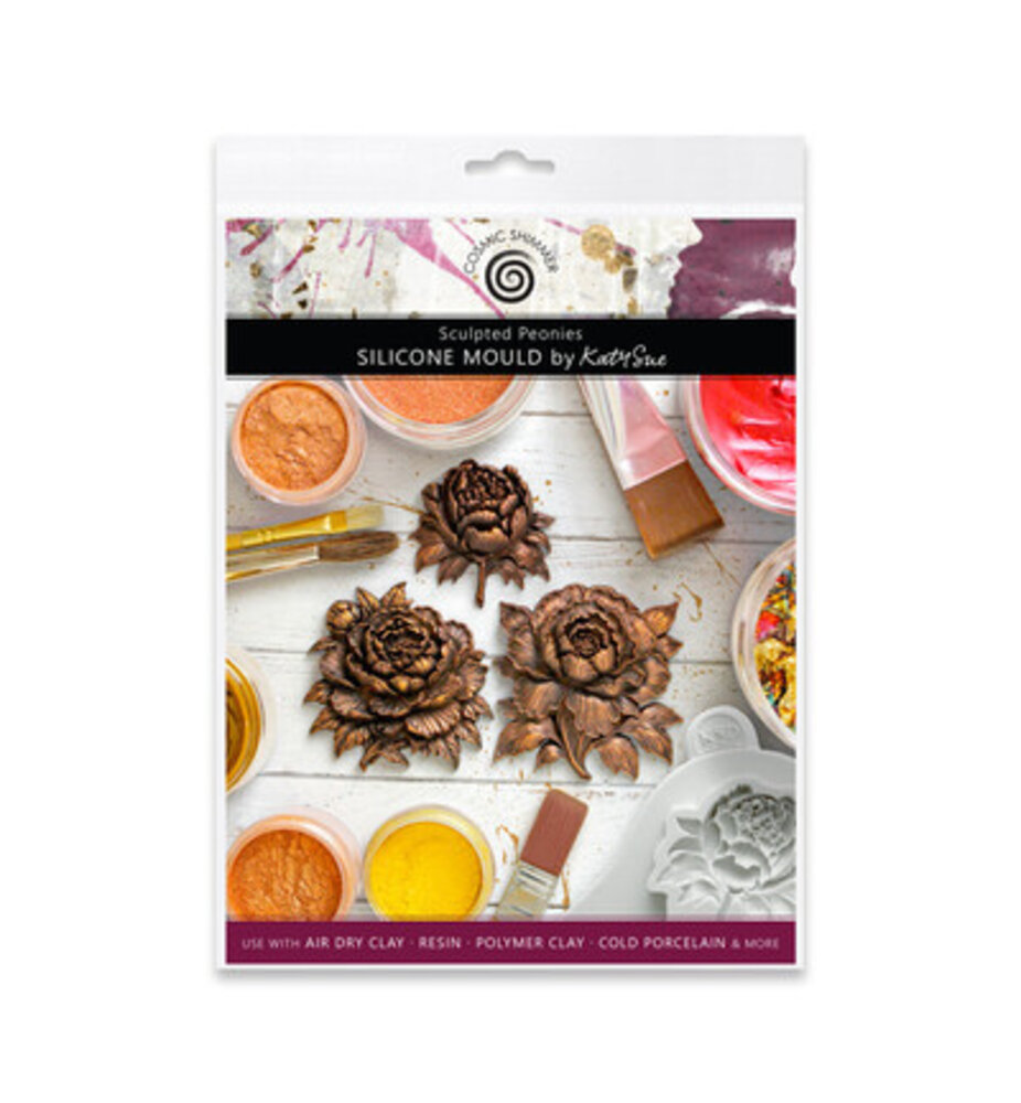 Cosmic Shimmer Silicone Mould Sculpted Peonies (CF0172-CS)