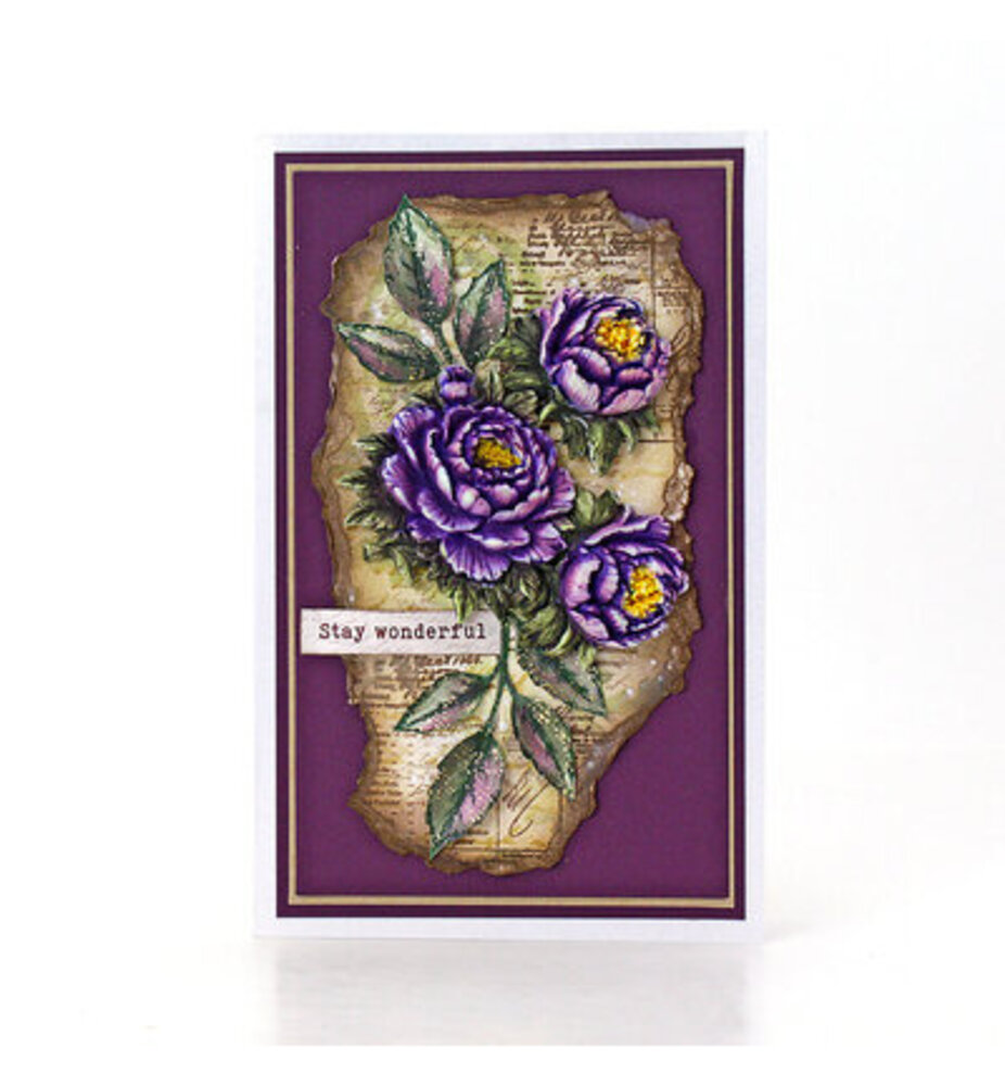 Cosmic Shimmer Silicone Mould Sculpted Peonies (CF0172-CS)