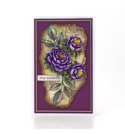 Cosmic Shimmer Silicone Mould Sculpted Peonies (CF0172-CS)