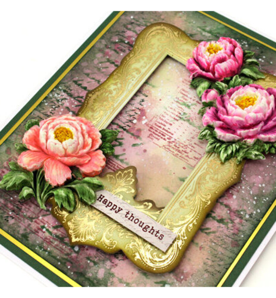 Cosmic Shimmer Silicone Mould Sculpted Peonies (CF0172-CS)