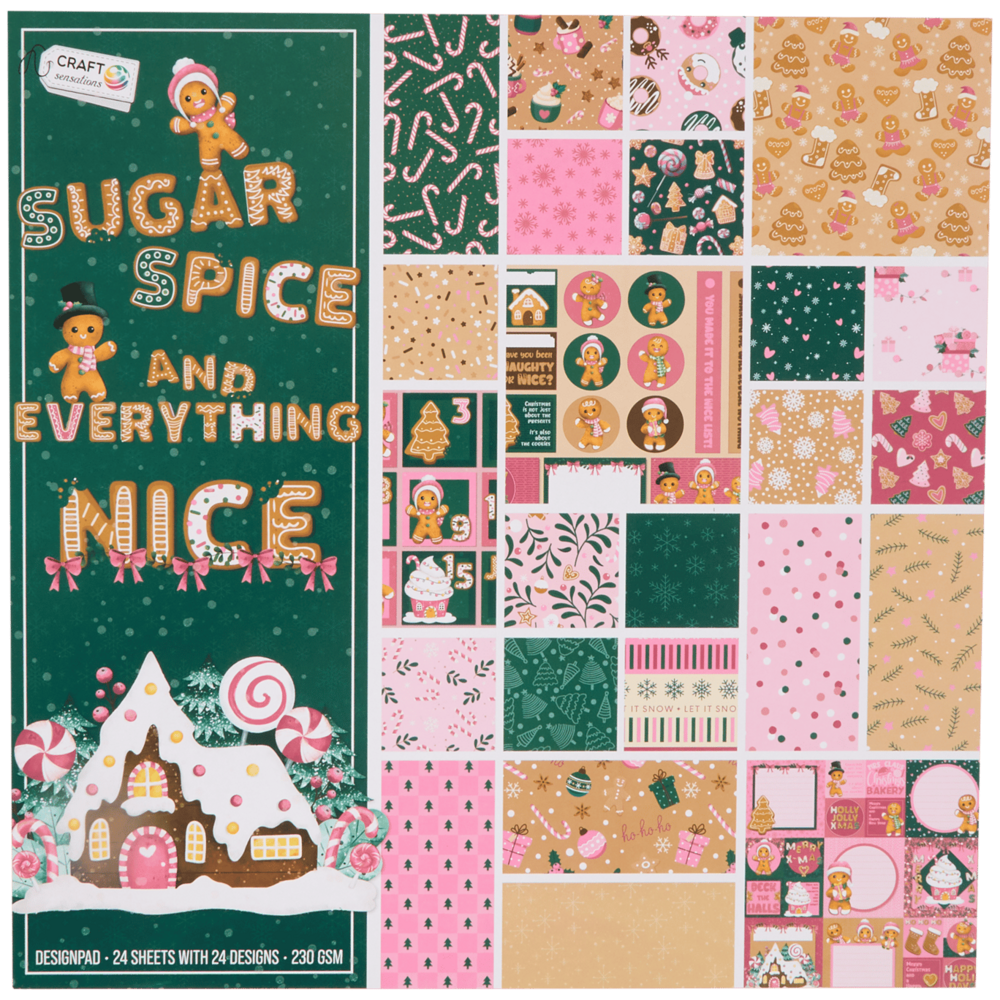 Craft Sensations Suger Spice and Everything Nice 12x12 Inch Paper Pad (2562887) Craft Sensations Suger Spice and Everything Nice 12x12 Inch Paper Pad (2562887)