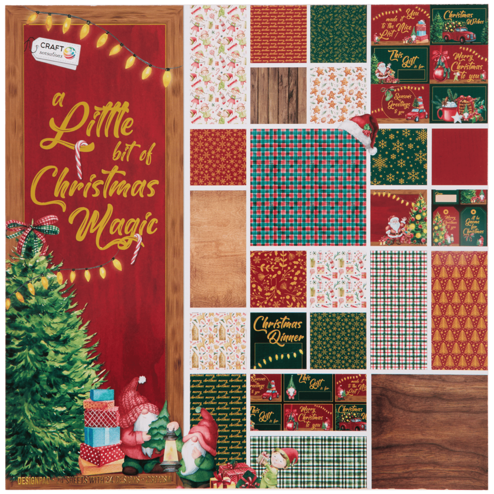 Craft Sensations A Little Bit of Christmas Magic 12x12 Inch Paper Pad (2562887) Craft Sensations A Little Bit of Christmas Magic 12x12 Inch Paper Pad (2562887)