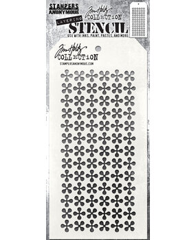 Stampers Anonymous PRE-ORDER Tim Holtz Retro Pinwheel Layering Stencil (THS191)