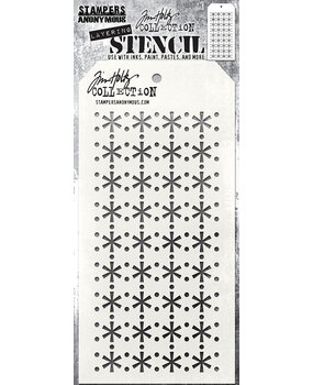 Stampers Anonymous Tim Holtz Retro Snowflake Layering Stencil (THS190) Stampers Anonymous Tim Holtz Retro Snowflake Layering Stencil (THS190)