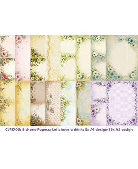 Crealies Let's Have A Drink A4 Paper Bundle (CLPZ905) Crealies Let's Have A Drink A4 Paper Bundle (CLPZ905)