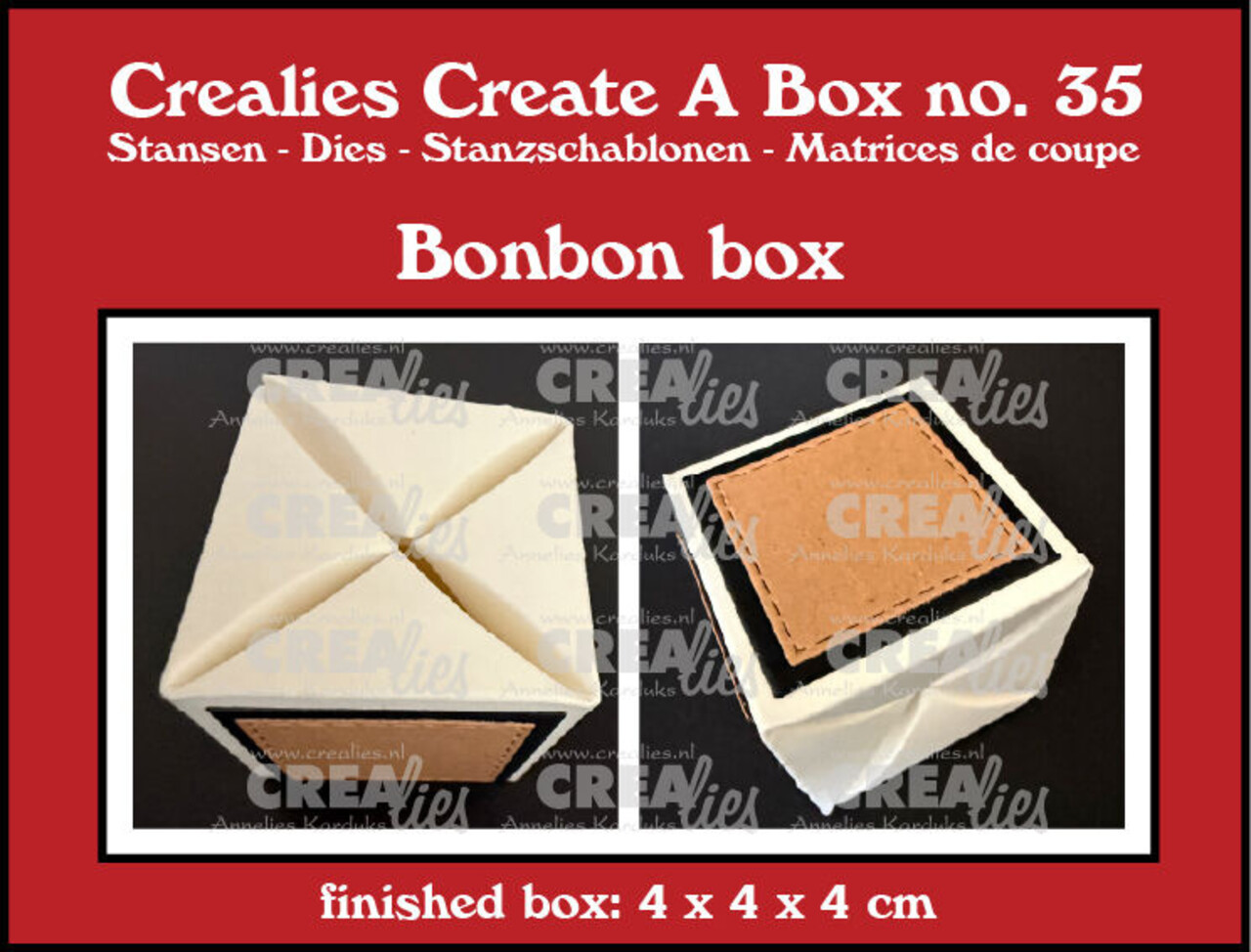 Crealies Create A Box Dies Doosje Voor één Bonbon (CCAB35)