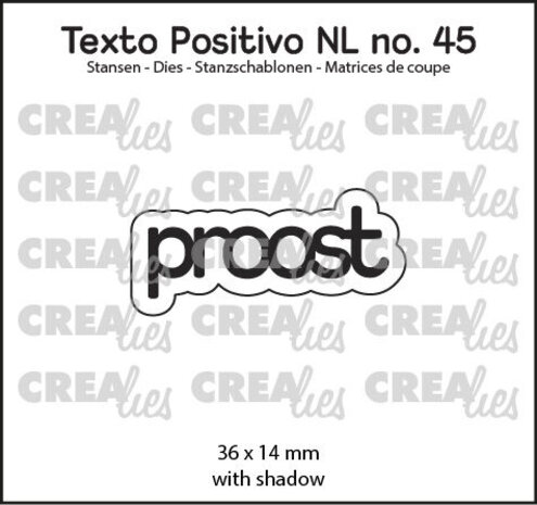 Crealies Texto Positivo Dies Proost (POSNL45) Crealies Texto Positivo Dies Proost (POSNL45)