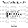 Crealies Texto Positivo Dies Proost (POSNL45) Crealies Texto Positivo Dies Proost (POSNL45)