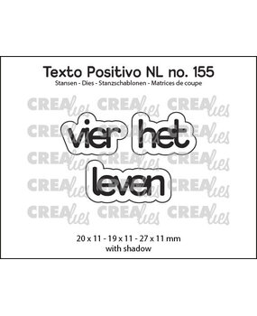 Crealies Texto Positivo Dies Vier het Leven (POSNL155)