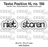 Crealies Texto Positivo Dies Niet Storen (POSNL156) Crealies Texto Positivo Dies Niet Storen (POSNL156)